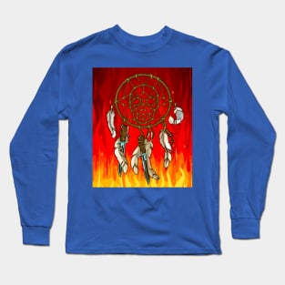 Spiritual Colorful Dream Catcher Feather Long Sleeve T-Shirt